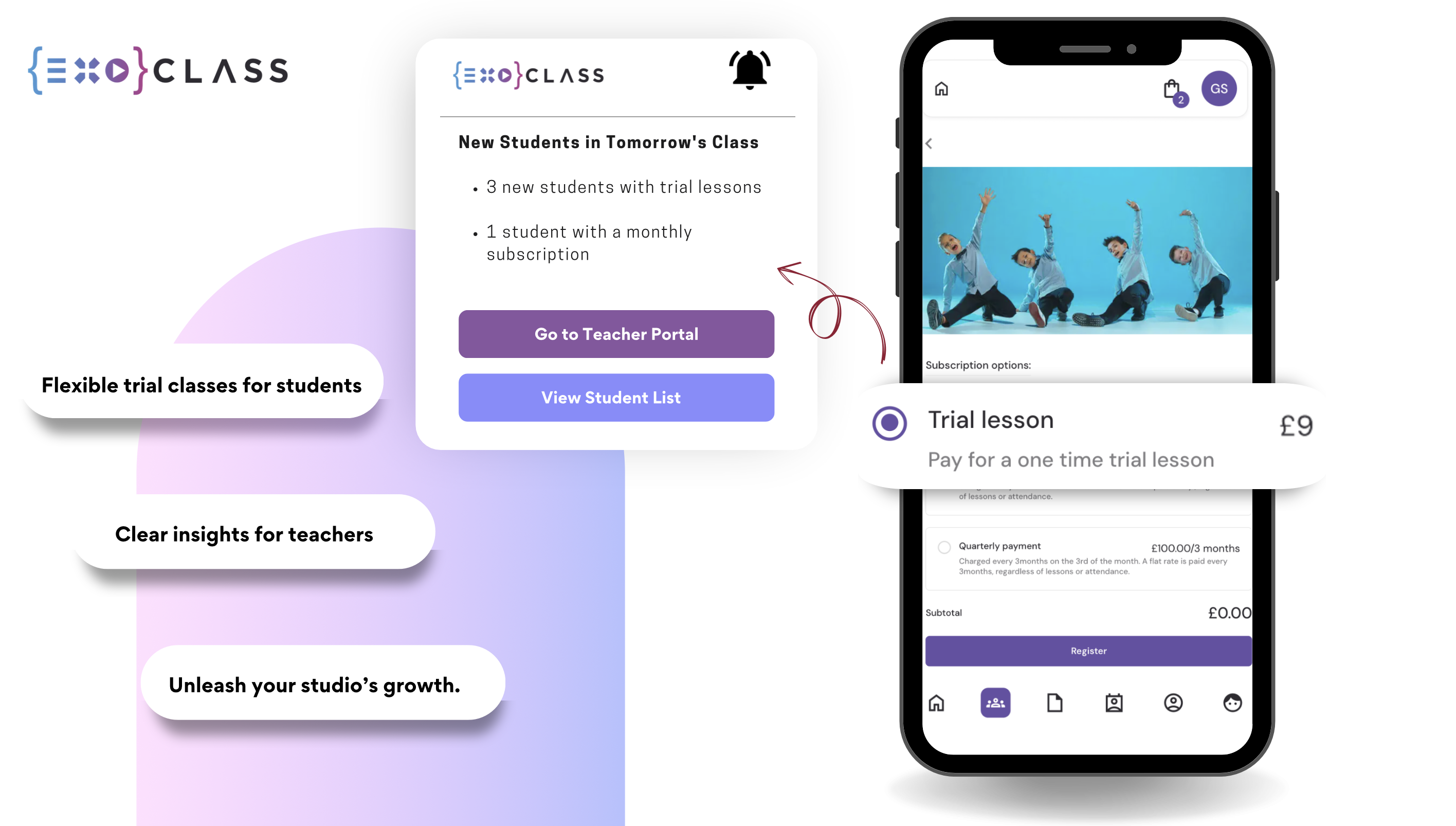 Exoclass Platform: Automation of Trial Lessons and Teacher Notifications