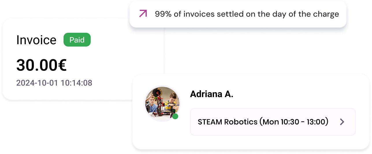 Exoclass Robotics class booking system with automated student registration, flexible payment plans, and integrated scheduling for robotics and coding clubs