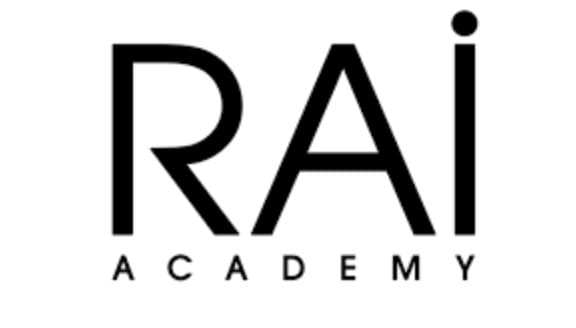 "RAI Academy logo. This dance academy improves efficiency and student management with Exoclass’s class scheduling and payment automation tools.
