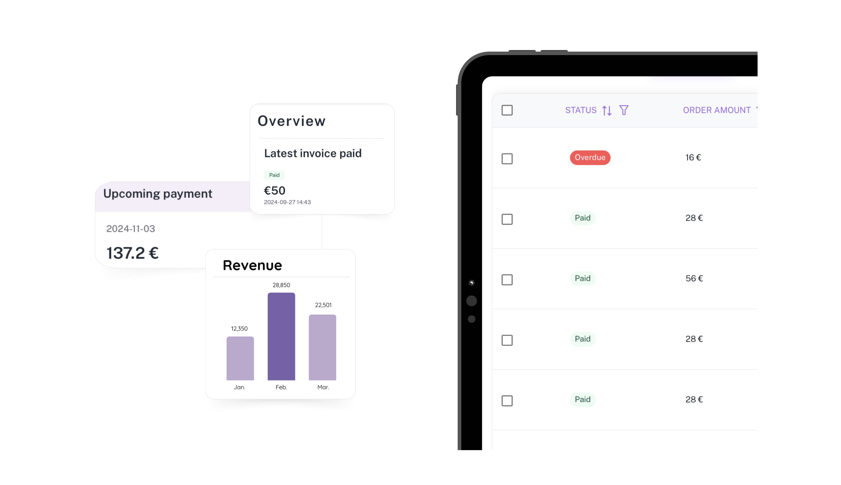 Studio invoices are automatically generated and sent by the system, which also lets you track payments and apply discounts with advanced tuition management features.