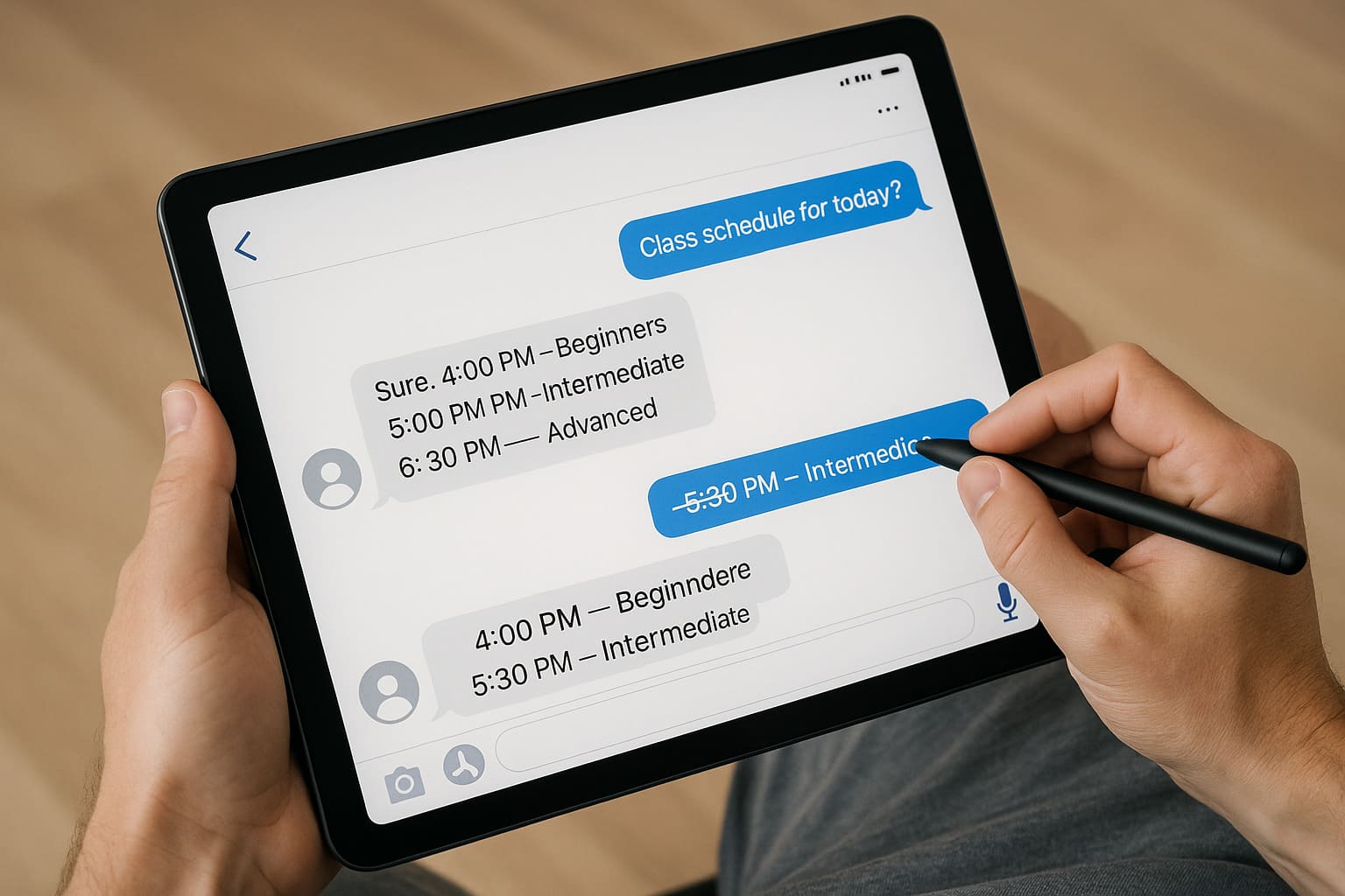An outdated gymnastics studio scheduling system, which leads to parent confusion and additional manual work for coaches.