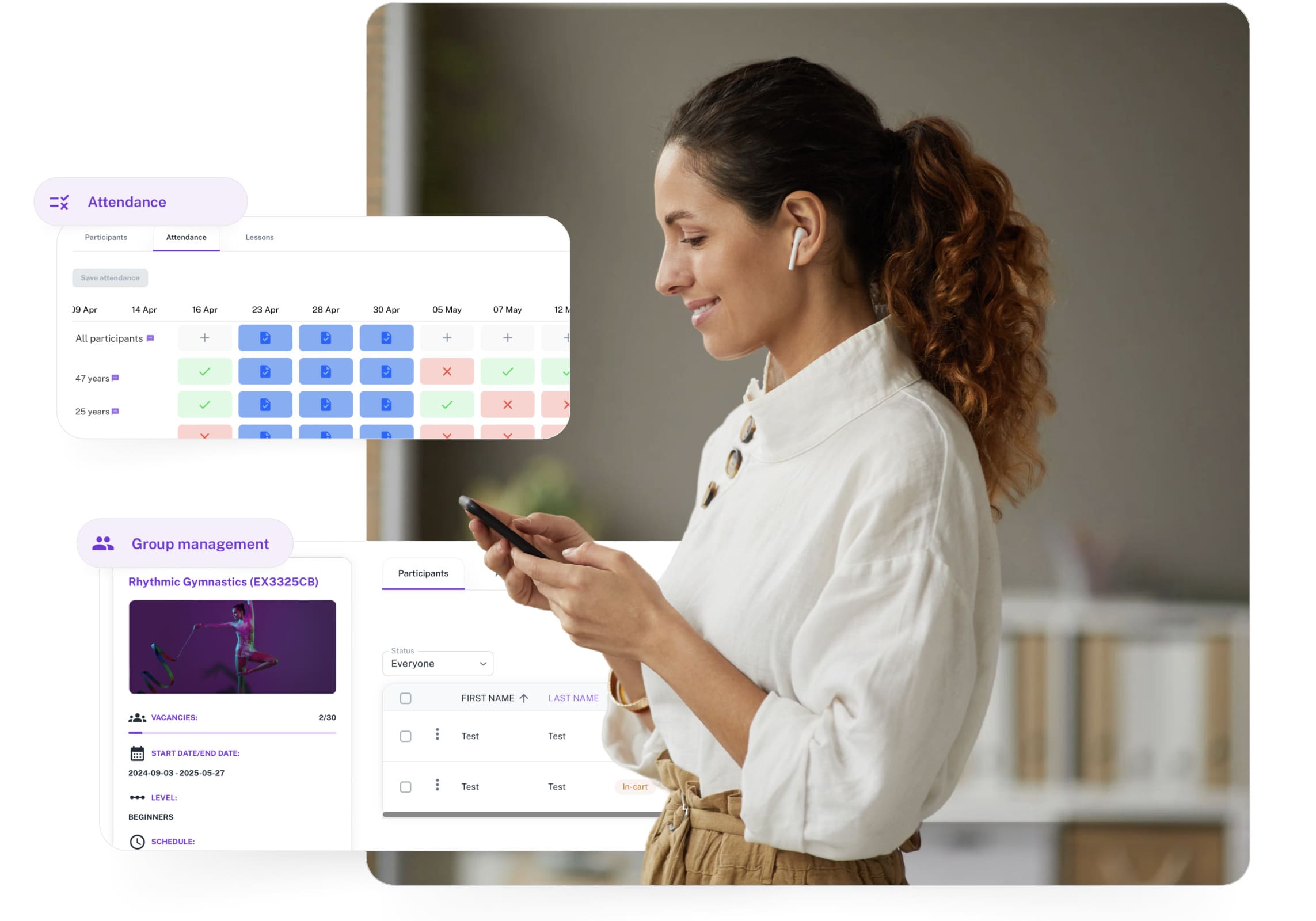 Efficient Studio Team Management with Exoclass – staff accounts, teacher salary calculator, and group management in one platform.
