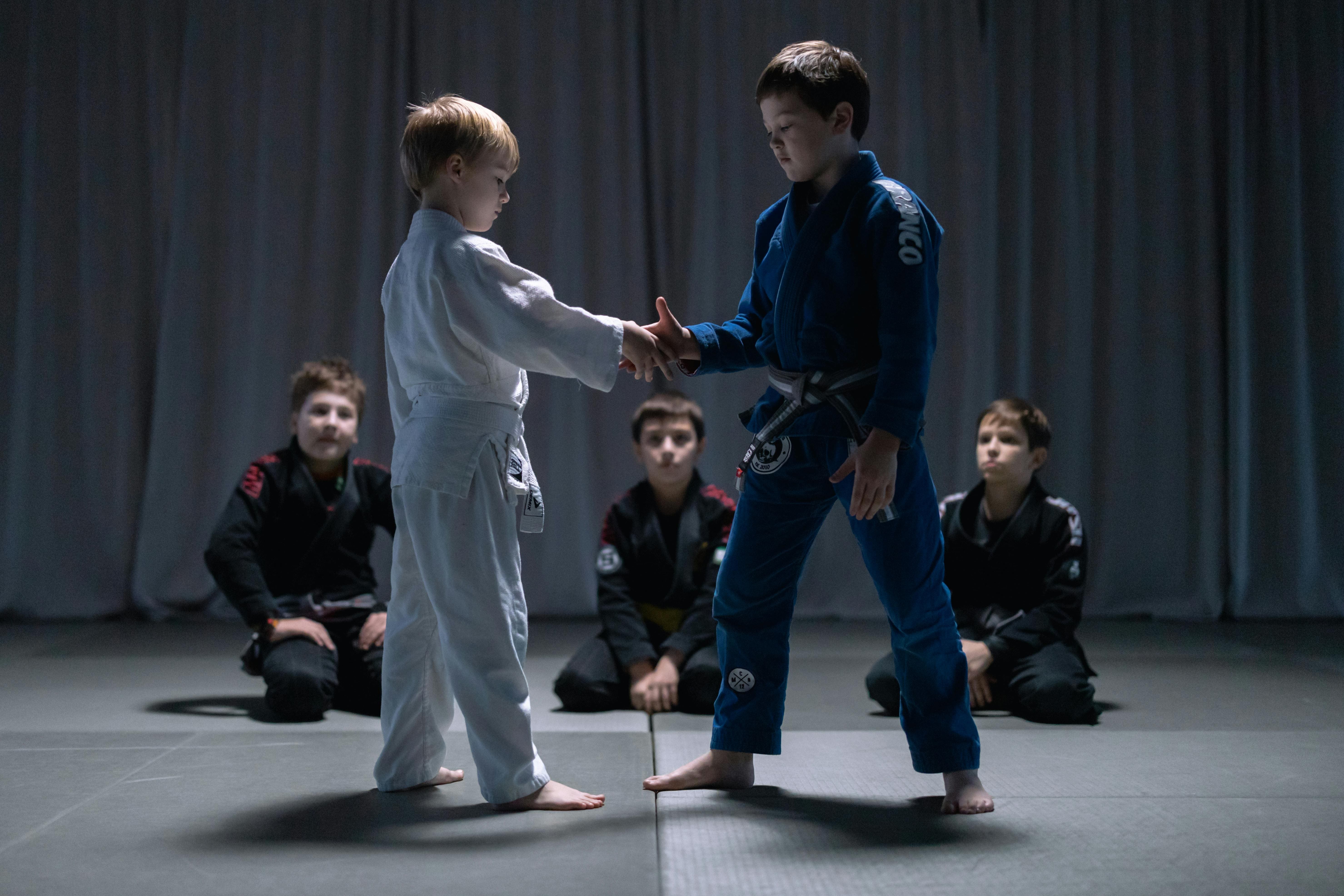 Kovos menų treniruotė, kurioje mokiniai treniruojasi kartu – bendruomeniškumo, disciplinos ir dojo kultūros įkūnijimas augančioje kovos menų akademijoje.