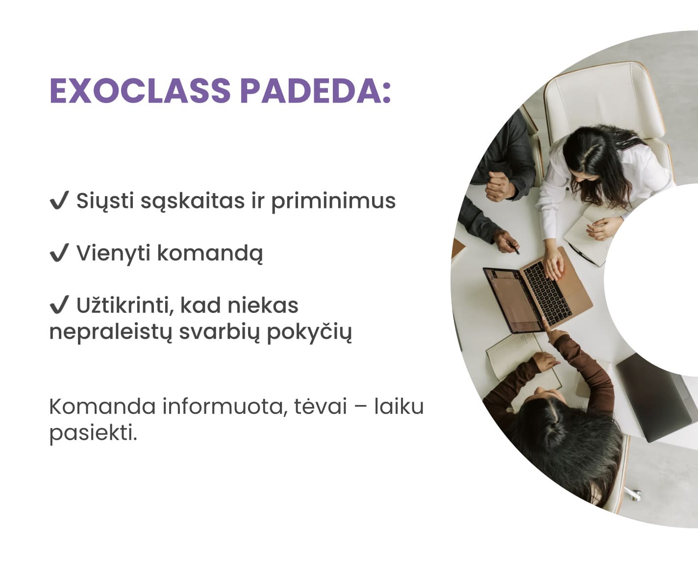 EXOCLASS funkcionalumų vaizdas, padedantis švietimo organizacijoms valdyti būrelių sezoniškumą – nuo registracijos srautų iki mokytojų darbo krūvio.