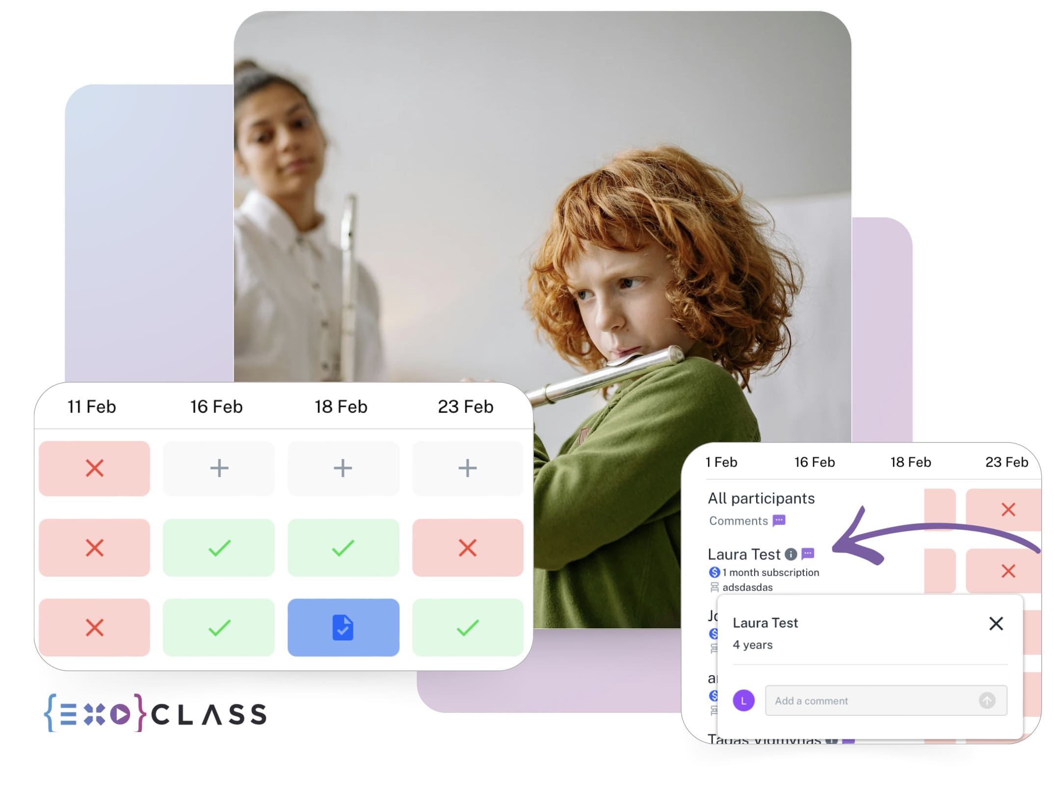 The EXOCLASS music school registration system enables more efficient group management, reduces administrative workload for teachers, and simplifies student management within one structured environment.